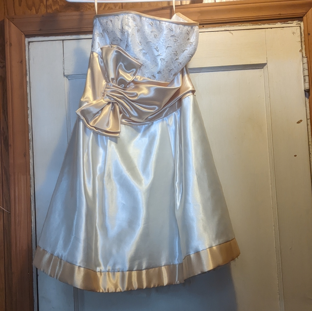 Gorgeous Vintage Jessica McClintock Gunne Sax Size 11 Strapless Formal Dress